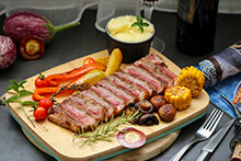 Succulent barbecue Wagyu beef steak