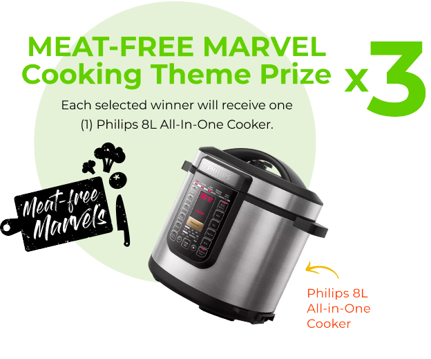 3x MEAT-FREE MARVEL Cooking Theme Prize