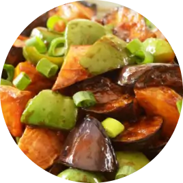 Stir Fried Eggplant Potato and Capsicum Di San Xian