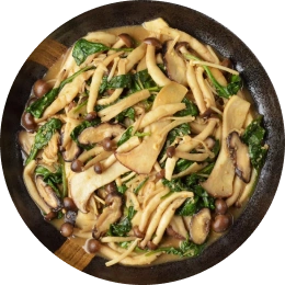 Mushroom Stirfry with Sesame Dressing