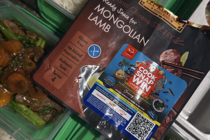 Glossed, bossed and tossed Mongolian Beef