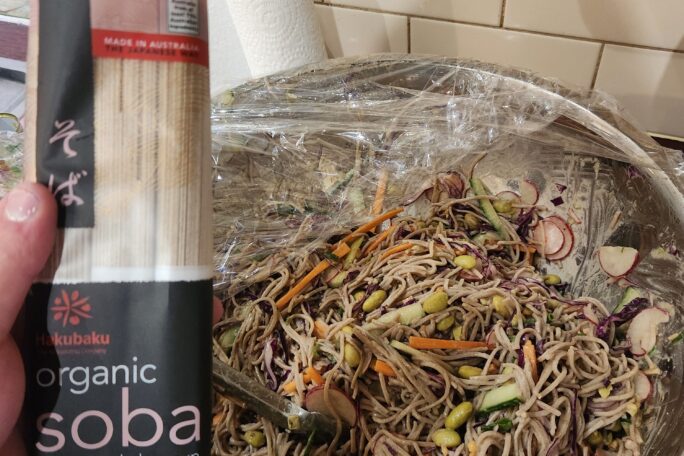 Soba noodle salad