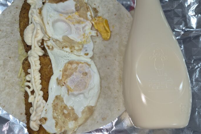 My daughters chicken flat bread