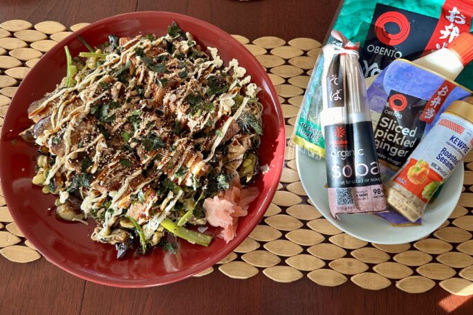 Seared Salmon Soba Noodle Salad