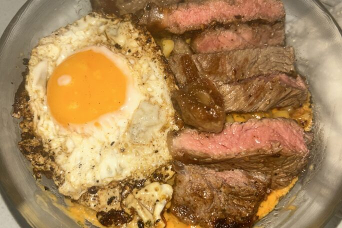 Ramen with steak & egg