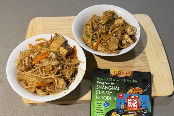 Tofu noodle stirfry