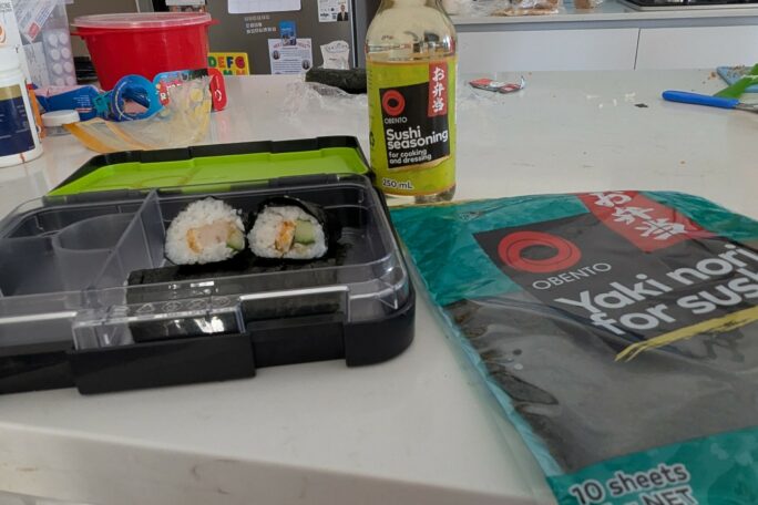 Chicken and cucumber Sushi