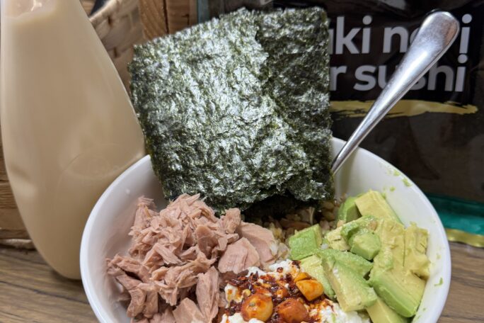 High Protein Tuna and Avocado sushi bowl