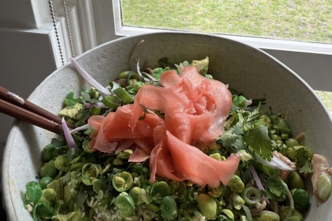 Soba Noodle Salmon Bowl