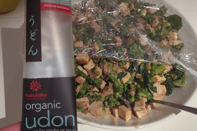 Peanut tofu vegetable