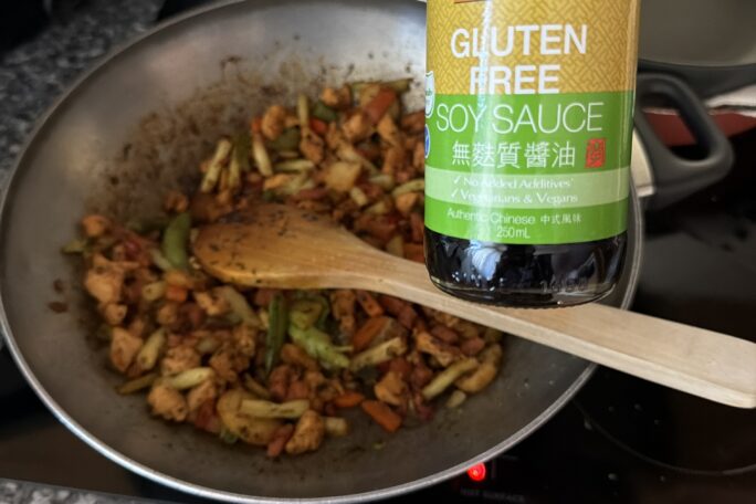 Chicken and vegetables fried rice