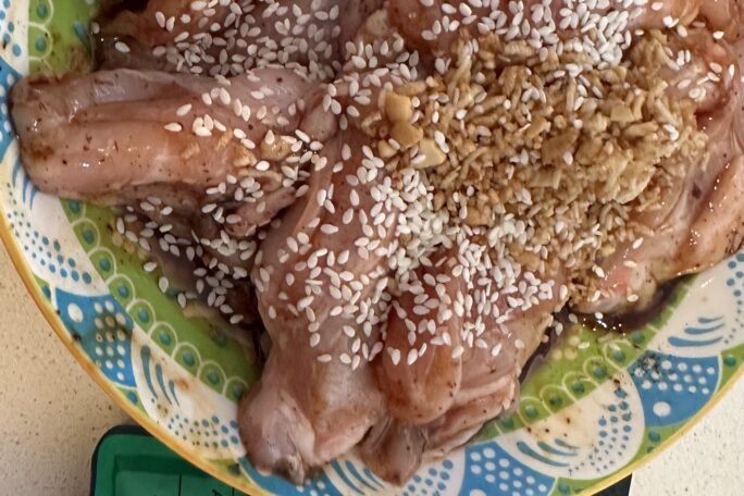 Chicken rib and noodle stir fry