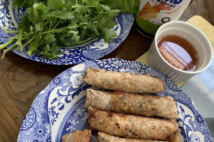 Vietnamese spring rolls fried