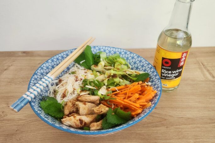 Chicken rice noodle salad