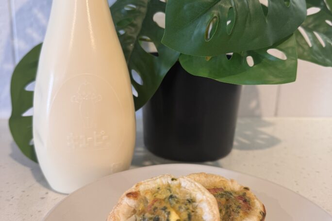 Kewpie Spinach and Bacon Quiche