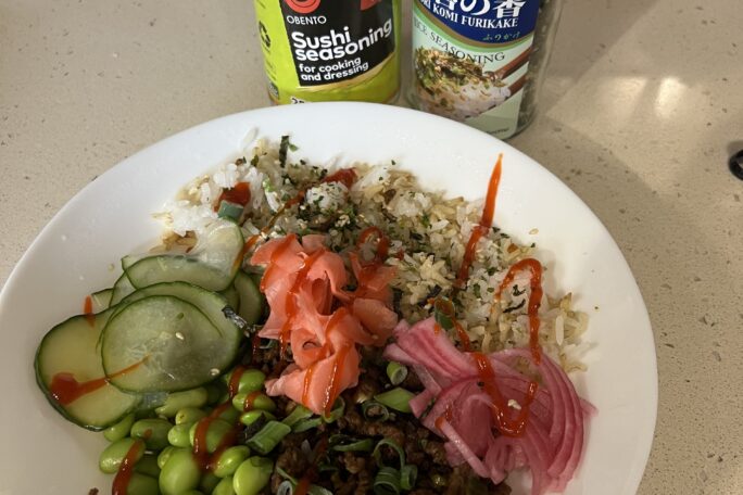 Japanese style gochujang beef bowl