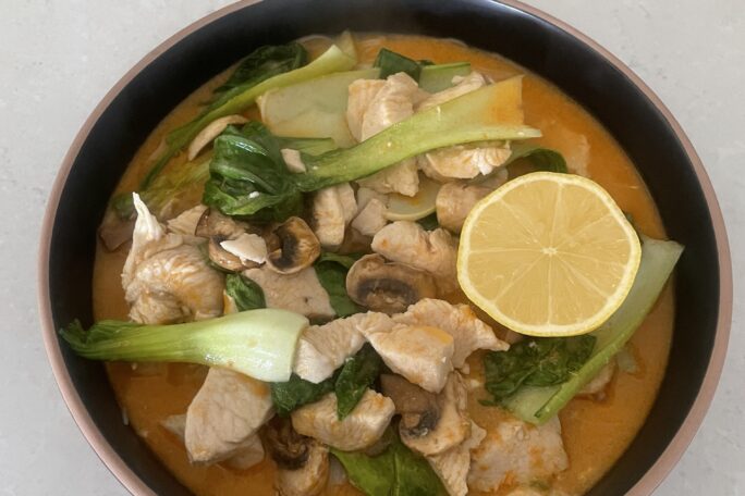Chicken laksa “quick pot”
