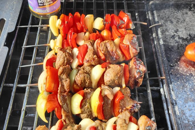 Asian Twist Honey Soy Beef Kebabs