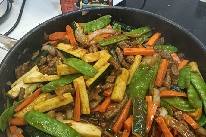 Mongolian beef stirfry