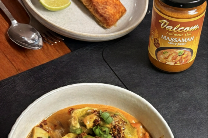 Veg Massaman Curry with Gyoza