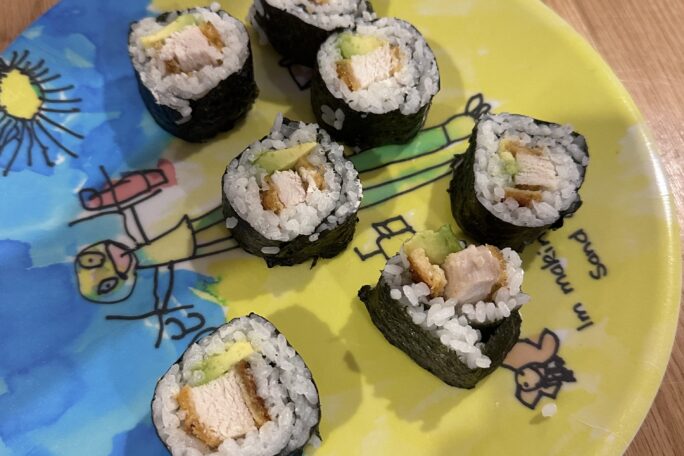 Chicken and Avo Sushi