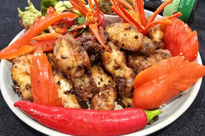 Fiery Garlic Soy Chilli Wings