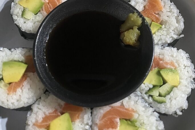Easy Salmon and Avocado Sushi Rolls