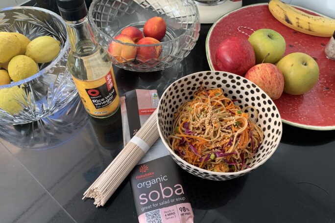 Hetty Mckinnon’s Soba Noodles with shredded vegetables and ginger-shallot sauce
