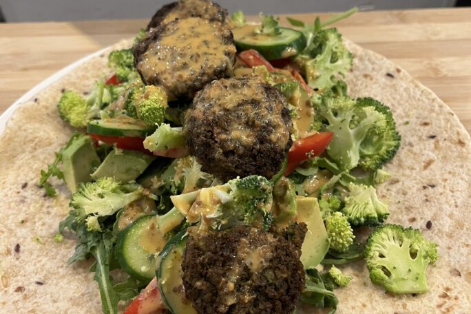 Monster Falafel & Veggie Wrap