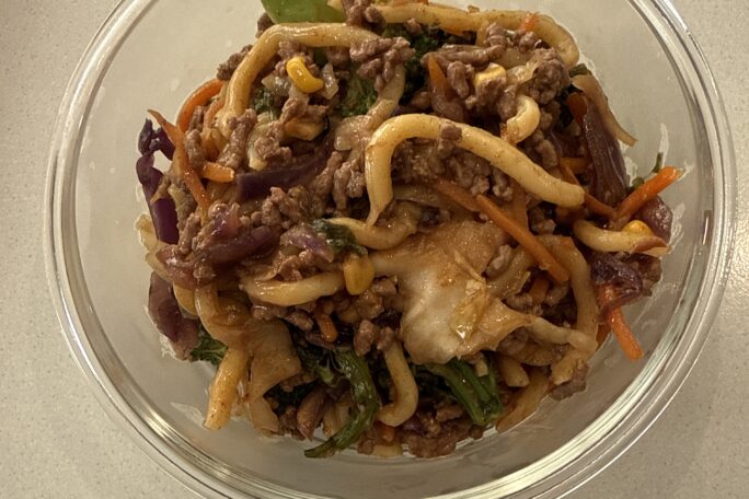 Mongolian beef and vegetable stir fry