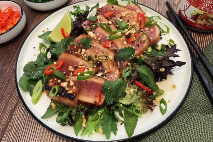 Char Siu Tuna Steak Salad