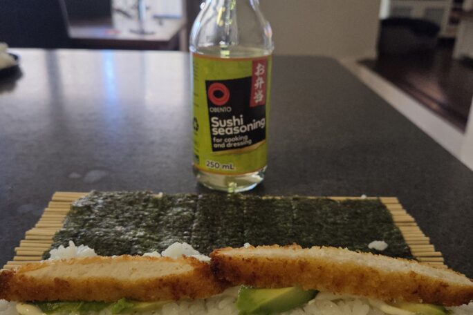 Chicken and Avocado sushi