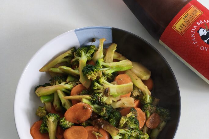 Jade & Amber Veggie Stir-Fry with Oyster Drizzle