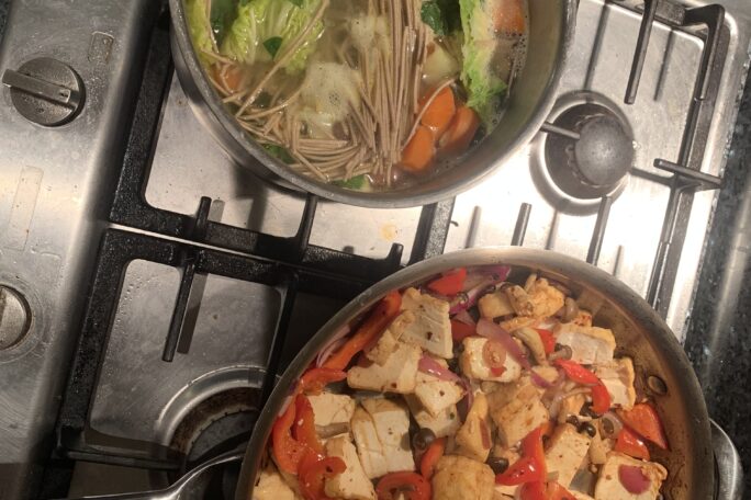 Quick Tofu Noodle Fry