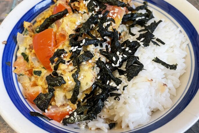 Omelette and Rice bowl