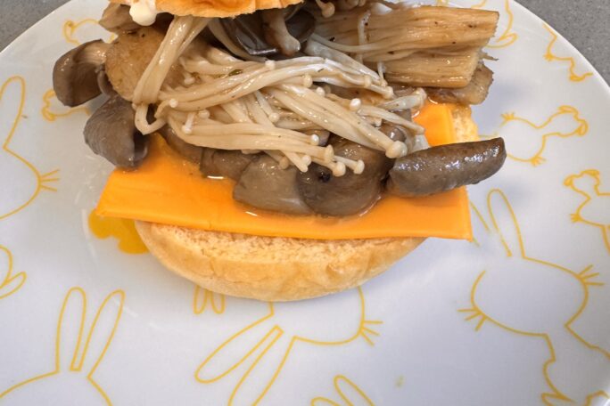 Mountain mushroom burger