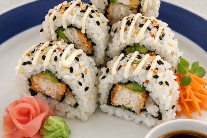 Slayalitious chicken sushi