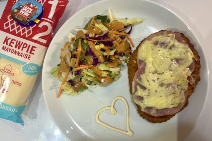 Kewpie Parmi with Chilli lime salad