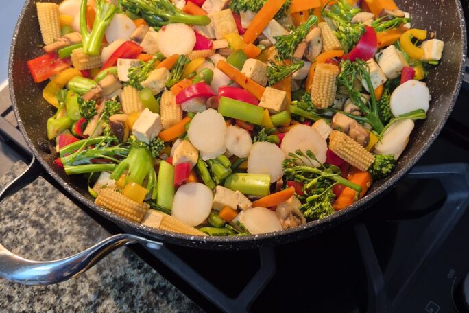 Chilli tofu stir-fry