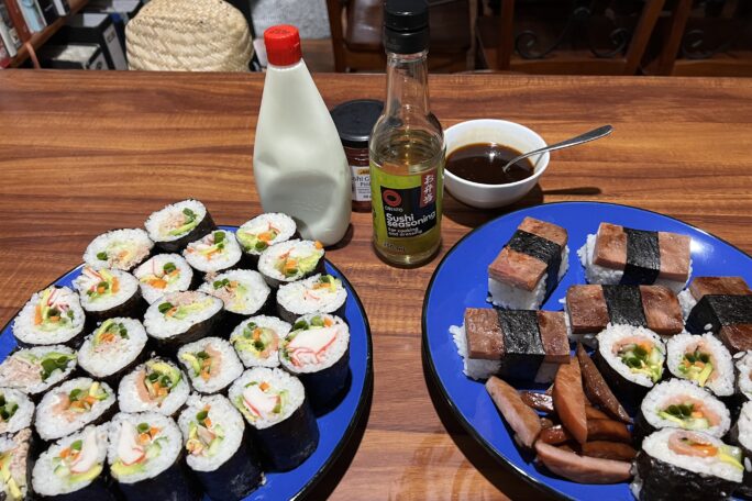 Homemade sushi