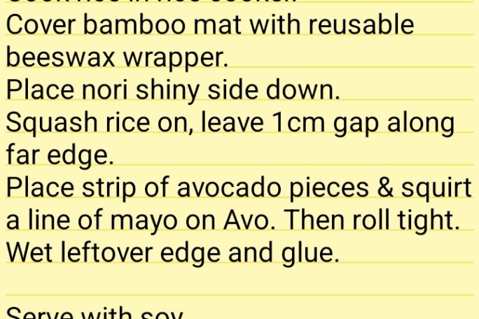 Sushi for fussy kids