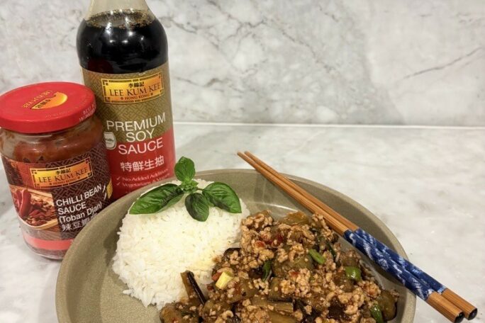 Fiery Wok-Tossed Pork & Eggplant in Chilli Bean Sauce