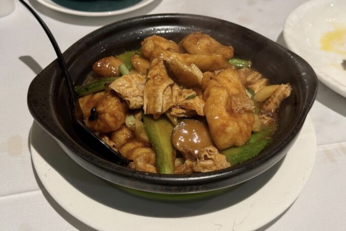 Bitter melon bean curds with pork