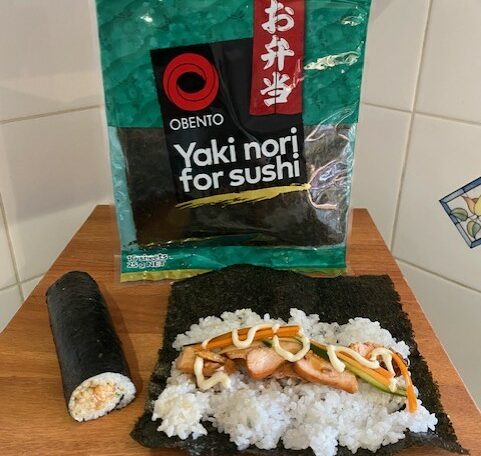 Plum Soy Salmon Sushi