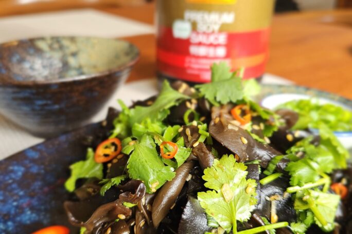 Wood ear mushroom salad