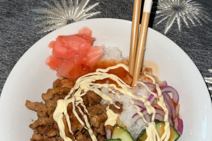 Japanese chicken rice bowl