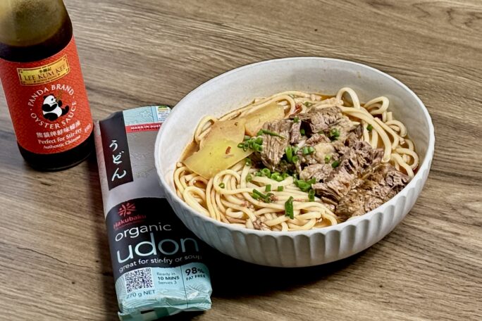 Taiwanese beef udon soup