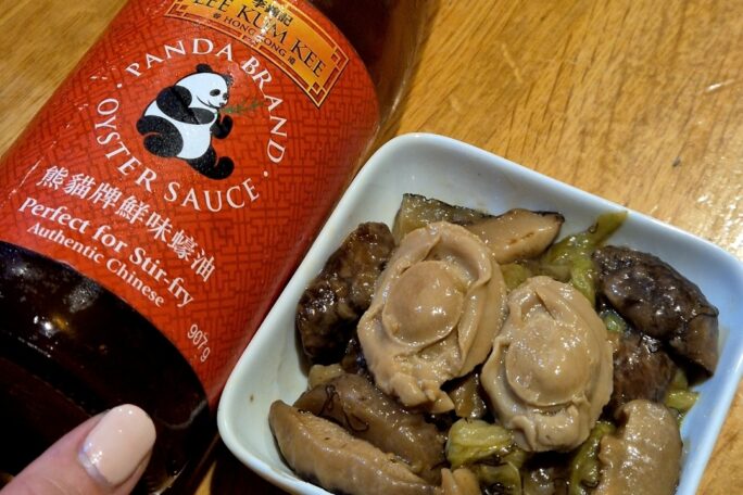 Braised Abalone with Fat Choy (Black Moss) and Shiitake Mushrooms