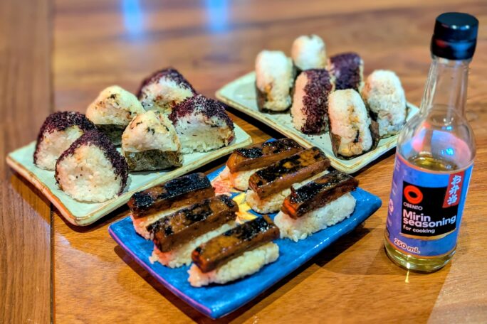 Vegan Tuna Onigiri & Unagi Nigiri