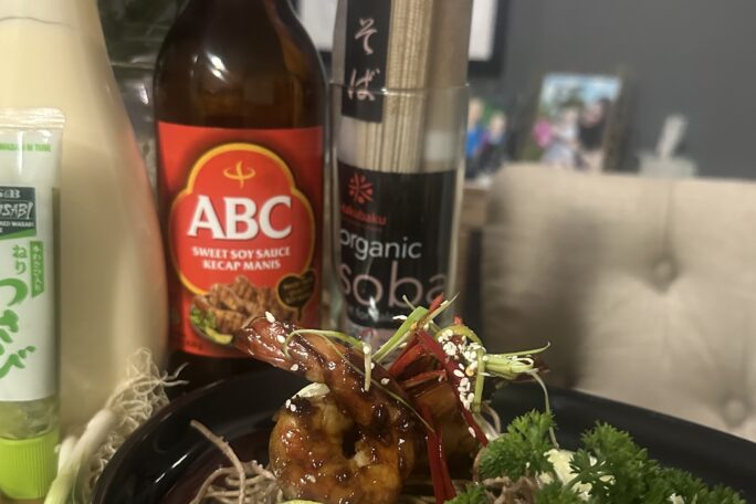 Sticky Chilli Prawns